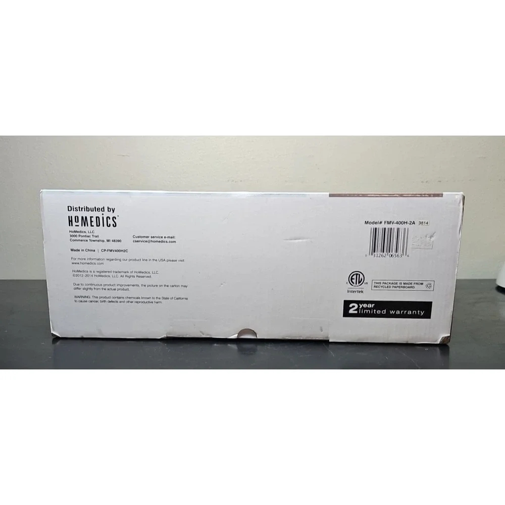 HoMEDICS *NEW* Vibration Foot Massager with Heat UNOPENED FMV-400H-2‎ White NIB